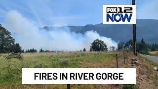 Wildfires along I-84 & SR 14 close routes through Columbia River Gorge