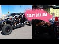 Driving Offroad monster Can AM Maverick through the streets of St. Tropez France