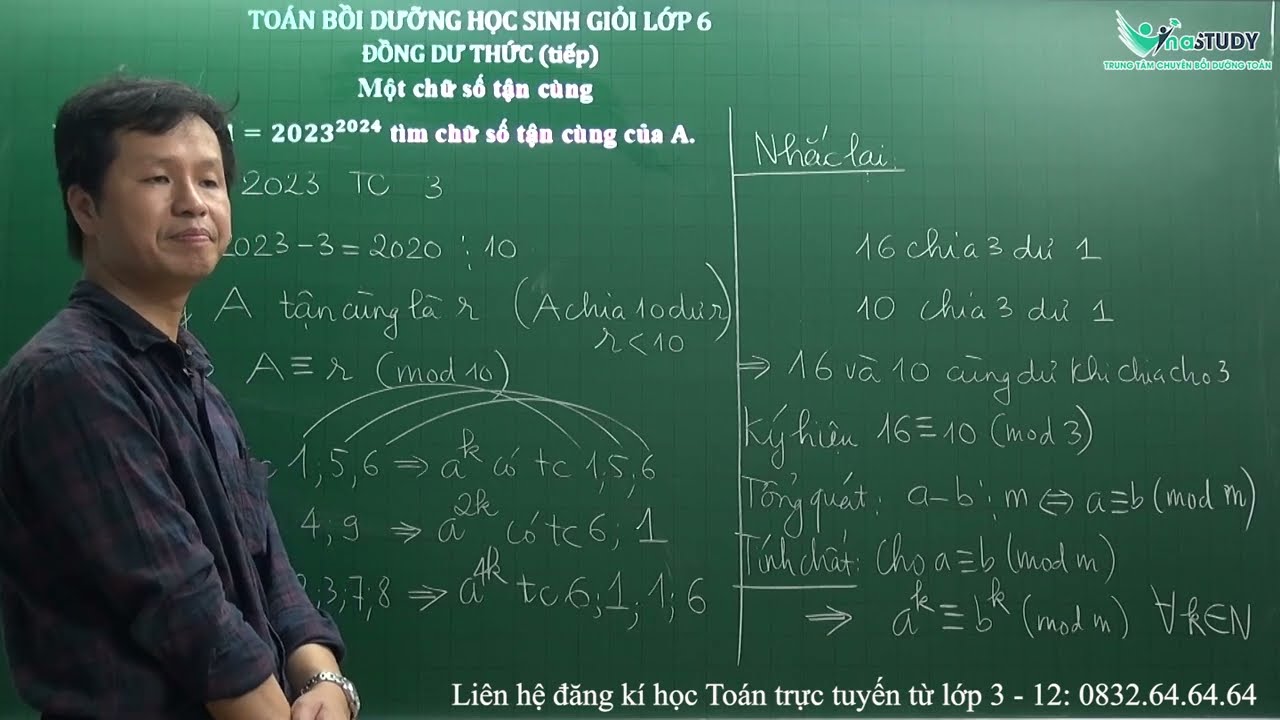 Bồi dướng HSG toán 6 - Đồng dư thức (Tiếp) - Tiến sĩ Nguyễn Văn Minh - Vinastudy.vn