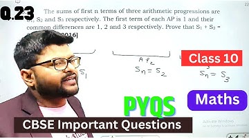 The sums of first n terms of three arithmetic progressions are S1, S2 and S3 respectively.