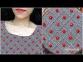 മടി ഉള്ളവര്‍ക്ക് ചെയ്യാന്‍ പറ്റിയ design|easy Hand Embroidery neck design|passion in fashion