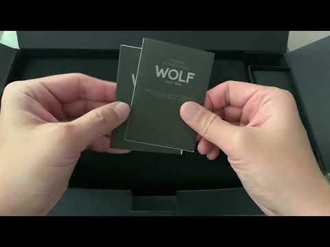 WOLF - Cub Double Watch Winder With Cover in Navy