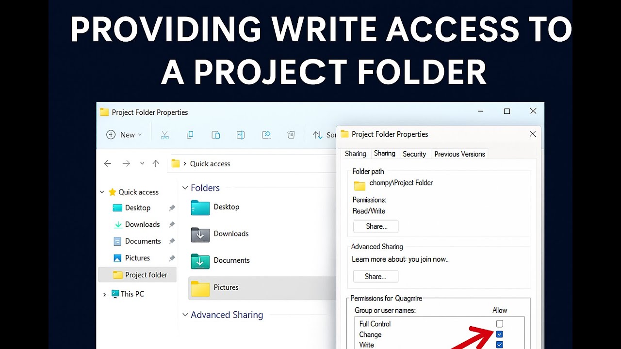 How to Give Write Access to a Shared Folder in Windows - YouTube