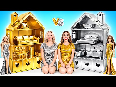 We Build Amazing Doll House Gold vs Silver Challenge | Awesome Creative Challenge by Multi DO Smile