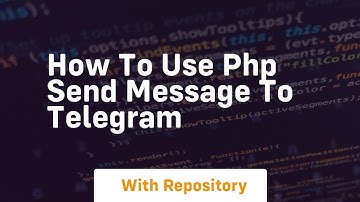 How to use php send message to telegram