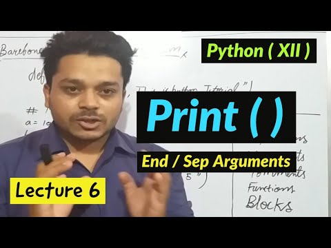 Print Statement | Lecture 6 | Python | Class 12th - YouTube