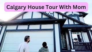 Calgary House Tour With Punjabi Mom | Airdrie home Tour | Detached House | 2 States In Canada