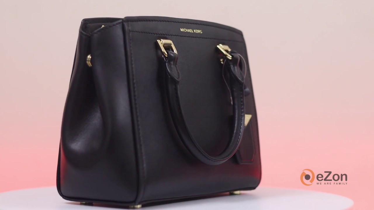 benning large leather satchel black