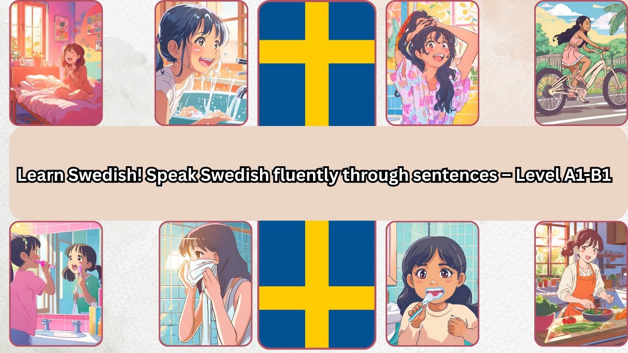 “Lär dig svenska! Tala svenska flytande genom meningar – Nivå A1–B1