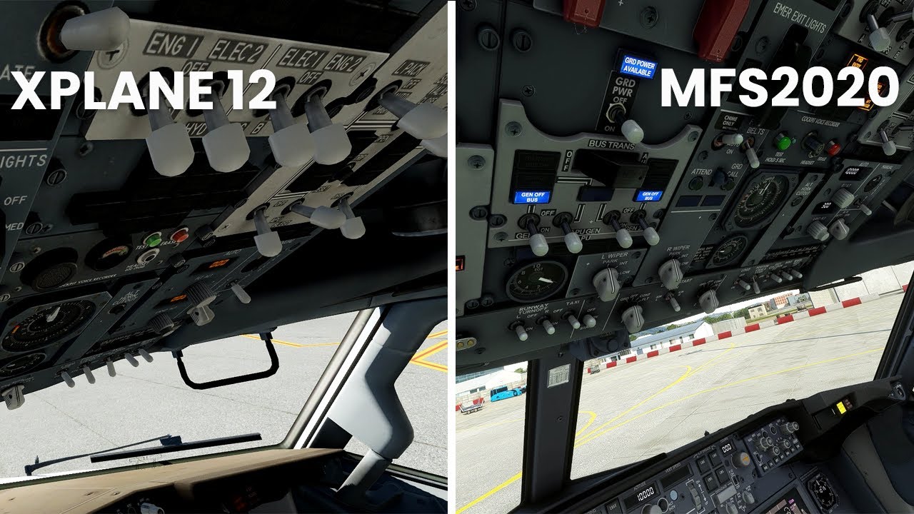 Microsoft Flight Simulator 2020 vs XPlane 12 Cockpit Comparison YouTube