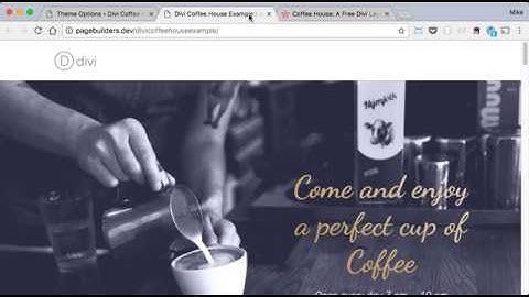 Divi Coffee House Layout   Part 3