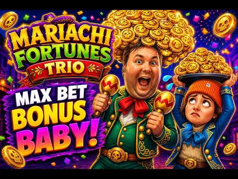 🪇Mariachi Fortunes💰Coin Trio 💵MAX BET BONUS🤯Random Feature in the Bonus🤞 #casino #slot #bonus