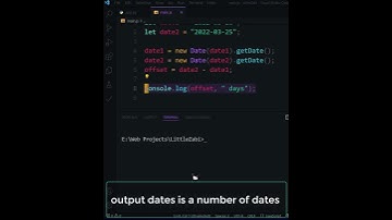 How to subtract dates in JavaScript 👑 #shorts #trending