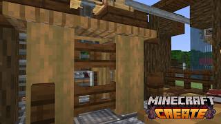 I built a MINESHAFT ELEVATOR in Minecraft CREATE!