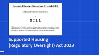 Supported Housing Regulation - Exempt Accommodation UK