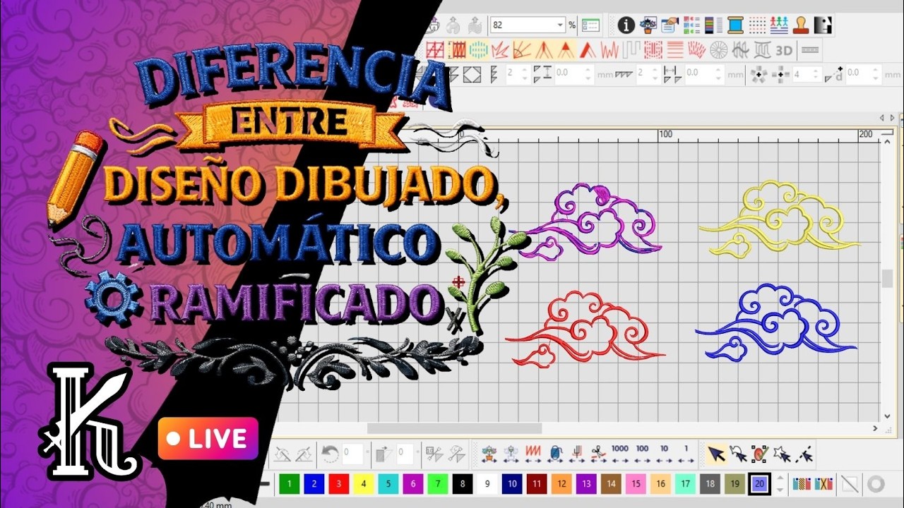 CLASE: DIFERENCIA ENTRE DISEÑO DIBUJADO, AUTOMÁTICO Y RAMIFICADO  ✔️ CONECTORES✔️ CORRIDO.