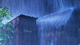 Rain on Roof  Relieve Stress to Fall Asleep Fast with Heavy Rain & Powerful Thunder Sounds