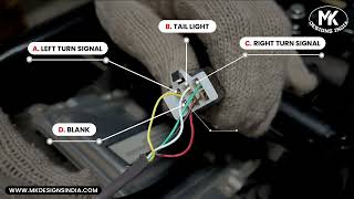LED Strip Light Wiring | Socket Wiring | Shorty Kit Light | Royal Enfield Twins Rear light wiring