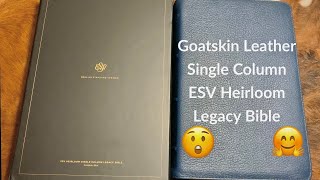 Single Column Goatskin Heirloom Legacy Bible | ESV | Crossway | 4K 60FPS