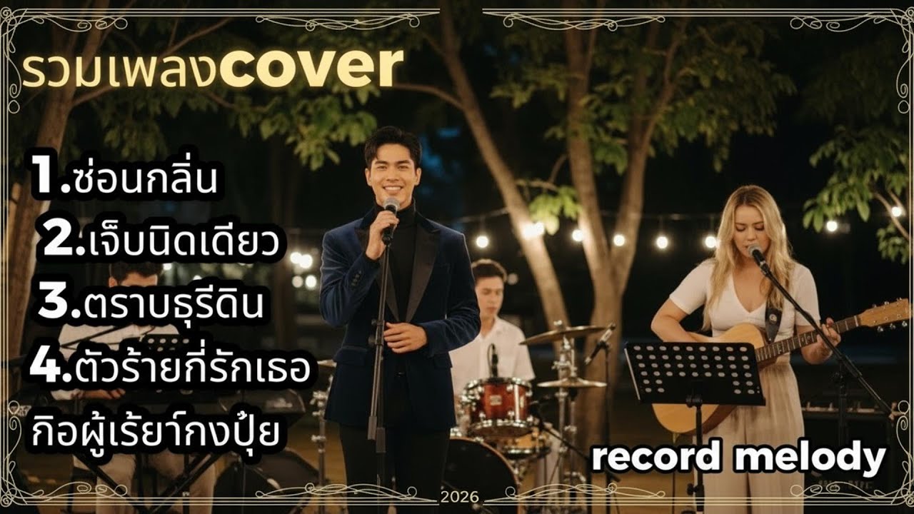 รวมเพลง Cover  Acoustic เพราะๆ ซึ้งกินใจ (ซ่อนกลิ่น, ตราบธุรีดิน, เจ็บนิดเดียว) | Record Melody
