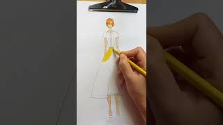 Drawing design beth ??shorts art drawing drass fashionillustration