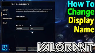 How to change your display name in valorant.subscribe:
https://bit.ly/2ckif7z+if you have any questions or requests please
post them the comments. i hope...
