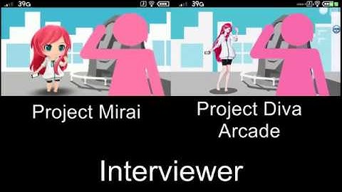 Project Mirai Interviewer PV Comparison 3DS Arcade