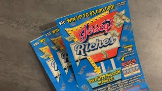 3 in a Row of the New $30 Jersey Riches Ticket 
