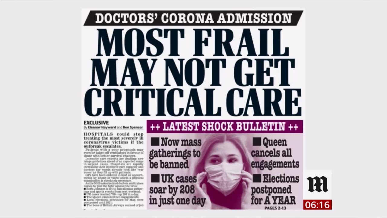 Coronavirus (Covid-19) Newspaper headlines from the UK ...