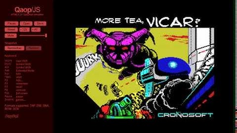 More Tea Vicar - ZX Spectrum Sinclair - emulador Qaop JS