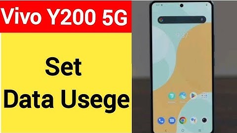 How to set data usege Vivo Y200 5G, data limit Kaise lagaen