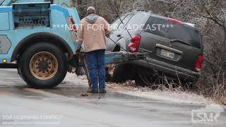 01-03-19 Oklahoma City, OK - Vehicle Slide Off, Winter Storm Warning, Heavy Snow Falling