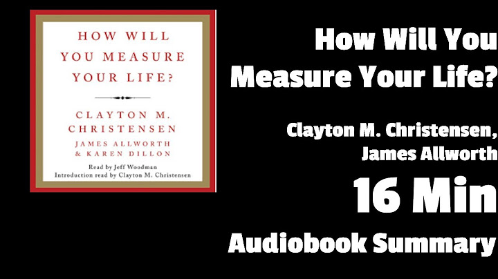 How will you measure your life pdf