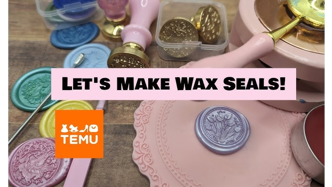 Wax Seal Stamp Set Sealing Wax Stamp Heads Wooden Hilt - Temu