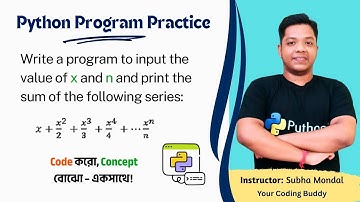 Python Program to find sum of series: x + x²/2 + x³/3 + ... + xⁿ/n