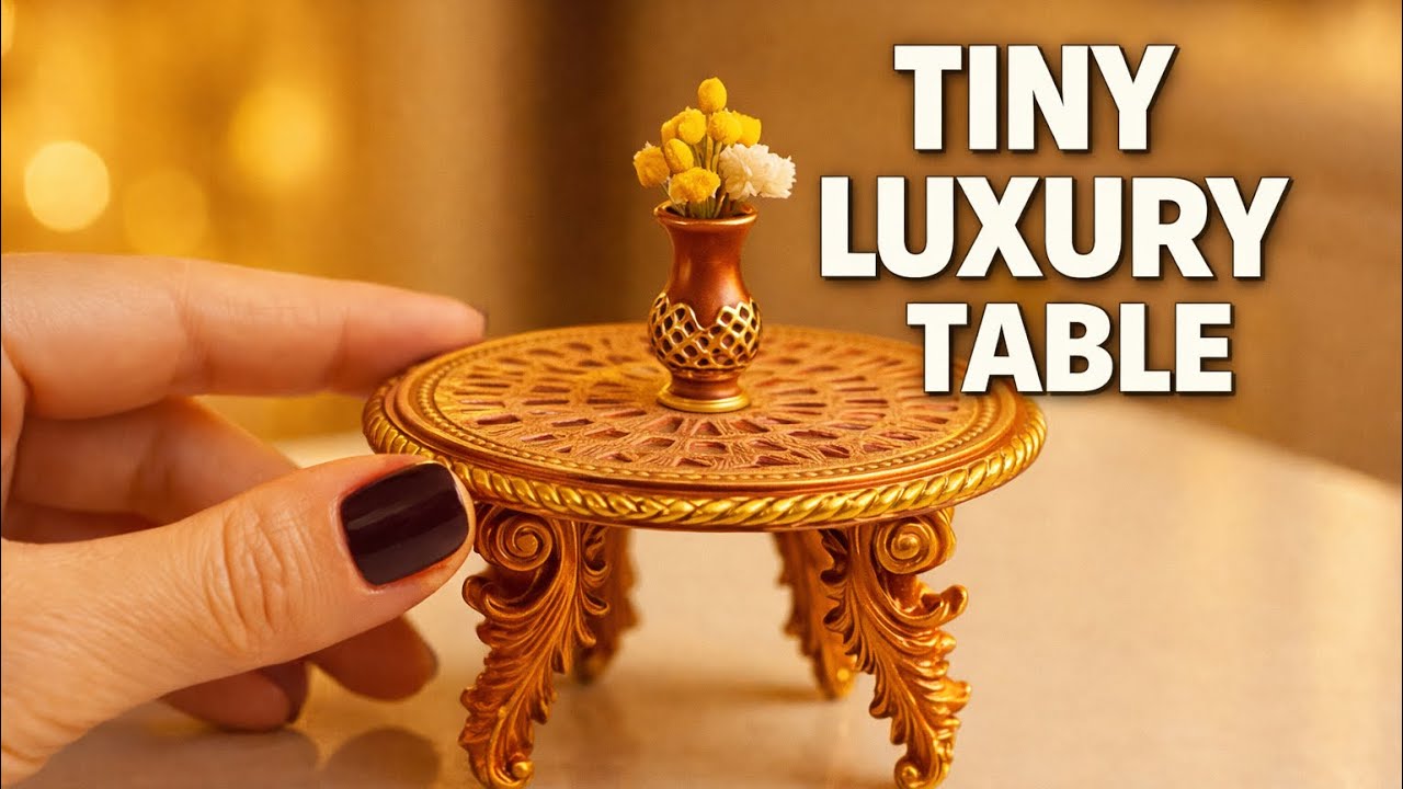 Elegant Miniature Round Table DIY | Crafting in the World of Minivera