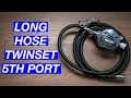 How to setup the long hose  hog loop setup on a twin set for scuba diving  apeks dst 5th port reg