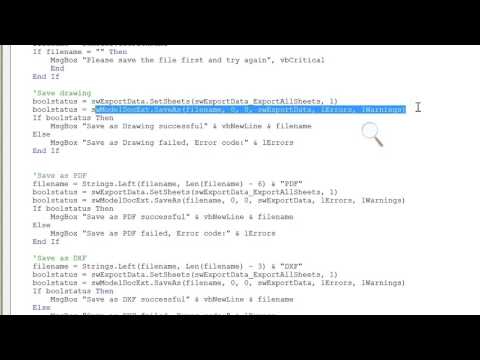Introduction to Macros in Solidworks