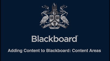 BB 014 Adding Content to Blackboard   Content Areas