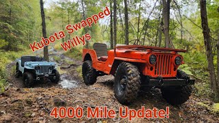 Kubota Swapped Willys Jeep 4000 Mile Update (I love this thing)
