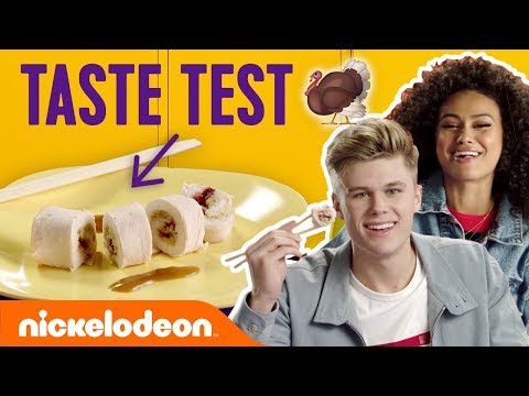 Weird Thanksgiving Taste Test 🦃 Ft. Owen Joyner, Daniella Perkins, JoJo Siwa & More! | #NickStarsIRL