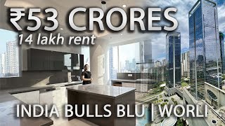 Tour a ₹53 Cr 6bhk Glass Skyscraper Home | Lease Option ₹14 Lakhs/Month | Worli, Mumbai 🌟🏡