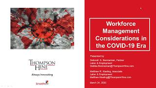 2020 03 24 Workforce Management Considerations in the COVID 19 Era