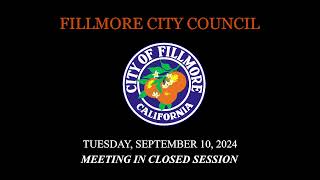 Fillmore City Council Meeting - 9/10/2024