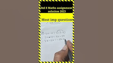 Dhoran 8 ganit assignment solution 2023|std 8 maths assignment solution 2023