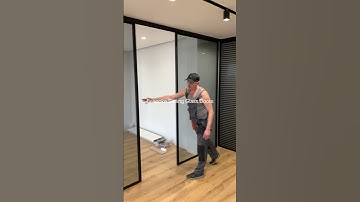 Sliding glass doors, room divider, glass partition.  #homedesign  #bespokeinteriors #officedesign