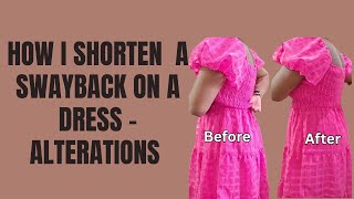 How I do a Sway bulky back clothing alterations