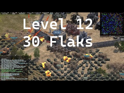 Combat Siege attacking level12 with 30 flaks and rebuilding, by RESISTANCE Alliance