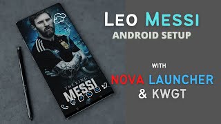 Leo Messi Android Home Screen Setup #12 with NOVA Launcher and KWGT screenshot 4