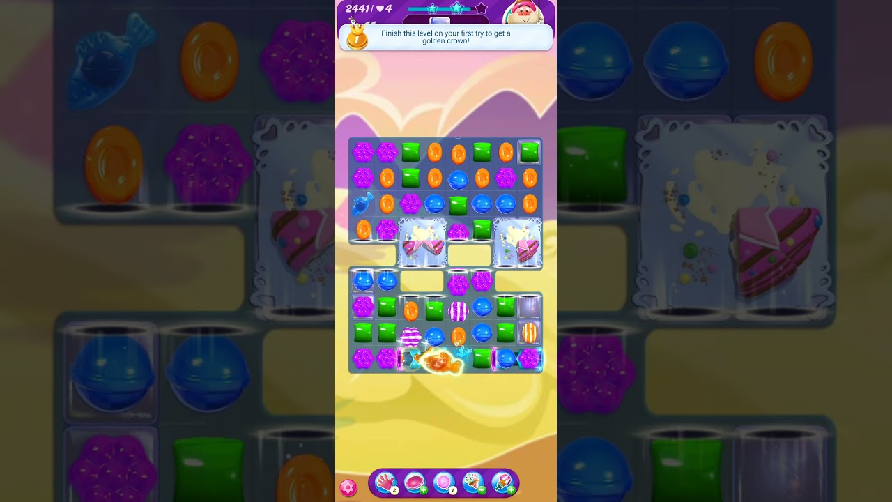 Level 2441, Candy Crush Saga, Walkthrough, Gameplay, No Commentary, Android